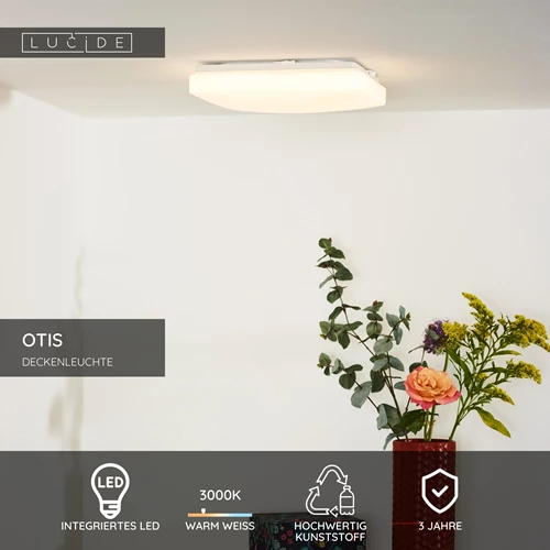 Lucide OTIS - Deckenleuchte - LED - 1x20W 3000K - Opal - USP